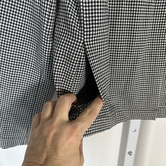 Talbots Black White Check Gingham Zip Jacket Sz 2P Petite Preppy Academia Office - Picture 5 of 10